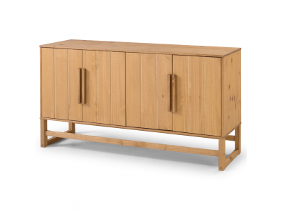 BALCÃO em cera com toque acetinado natural DE MADEIRA MACIÇA com 4 PORTAS e prateleira interna / coleção Acapulco